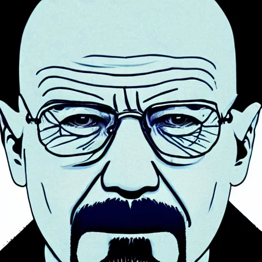 Image similar to ms paint depiction of walter white