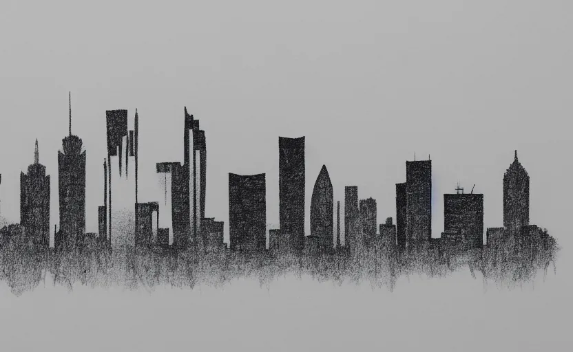 Image similar to minimalist drawing of frankfurt skyline