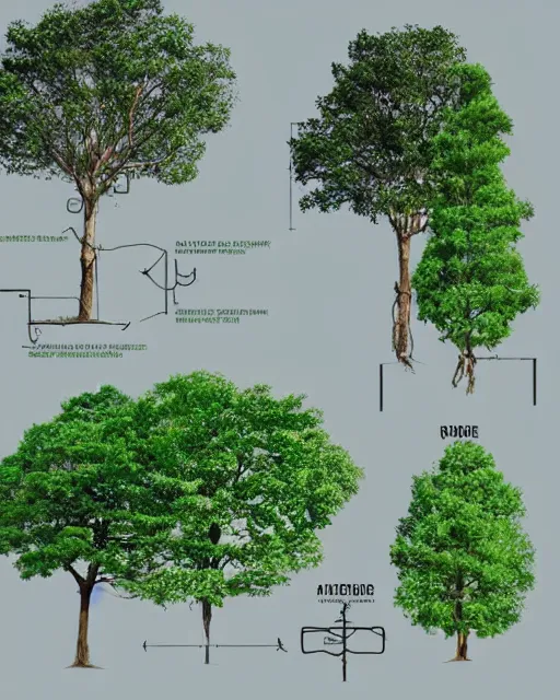 Image similar to an architectural diagram explaining how to build a tree