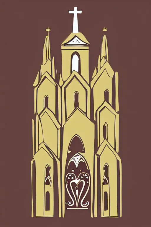 Prompt: minimalist boho style art of a church, illustration, vector art