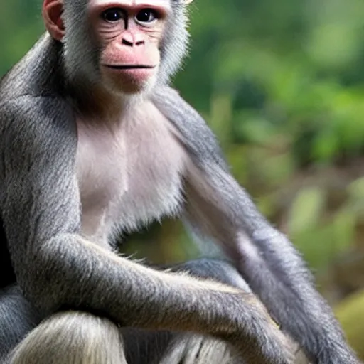 Image similar to matt damon as a monkey