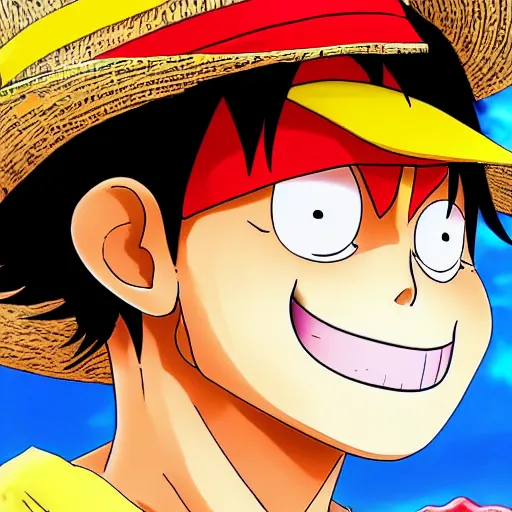 Image similar to photo of monkey d. luffy as a real person, close up, rule of thirds, highly detailed, 4 k, hdr, smooth, sharp focus, anatomically correct, beautiful, perfect,