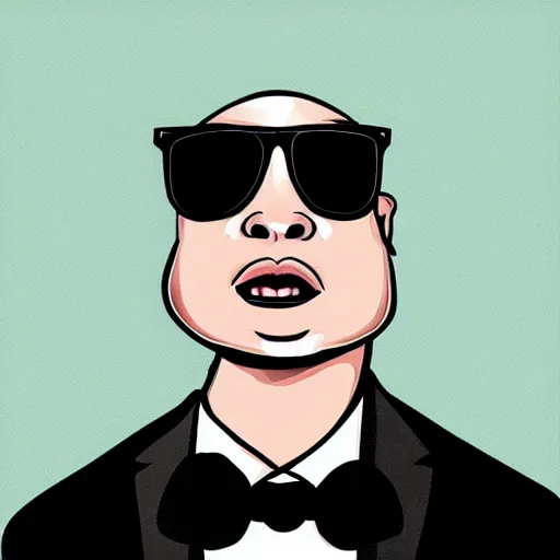 Image similar to pitbull, both the celebrity and the dog, illustration by jeff kinney