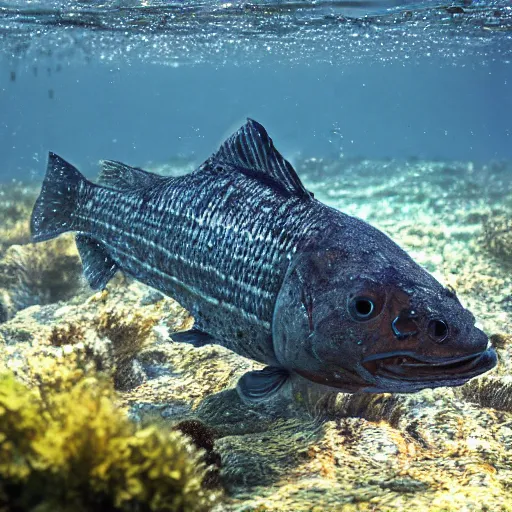 Prompt: incredibly detailed atlantic cod, hyper realistic, underwater, beautiful, dynamic camera angle, canon 5 d, 4 k,