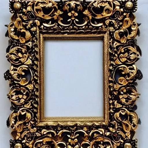 Prompt: beautiful art frame, gaudy, large intricate details