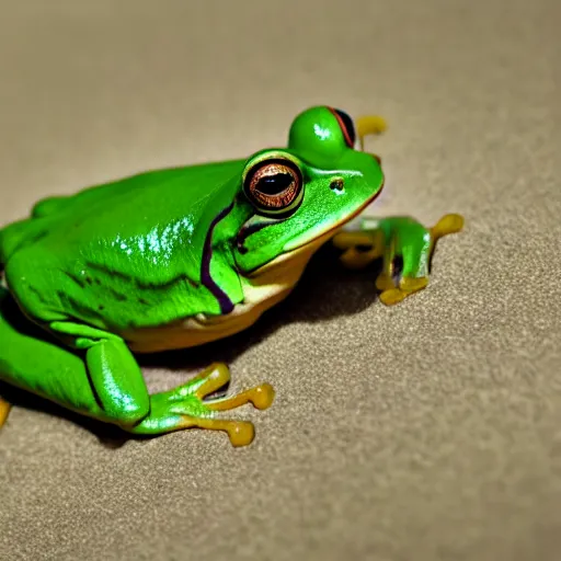 Image similar to a green frog