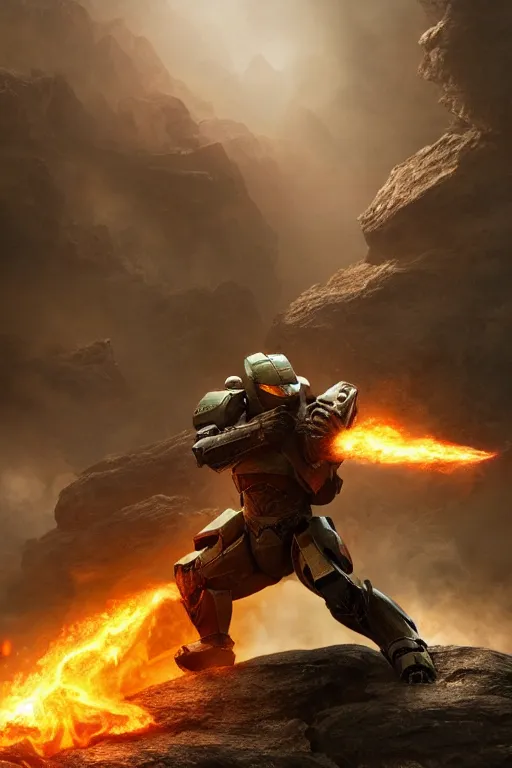 Image similar to charizard playing as master chief, intricate, portrait, 8 k highly professionally detailed, hdr, cgsociety