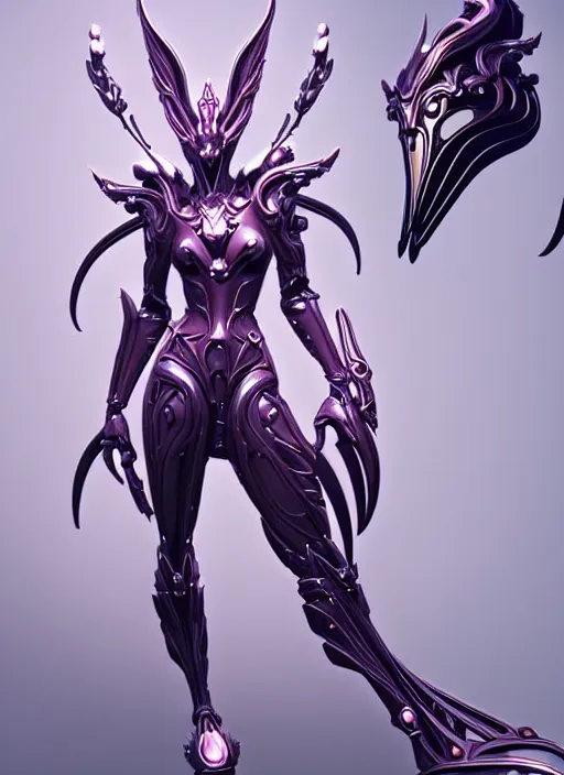 Image similar to extremely detailed goddess shot, front shot, low shot, of a beautiful saryn warframe, that's a giant beautiful stunning anthropomorphic robot female dragon with metal cat ears, standing elegantly on a mountain, detailed sharp robot dragon claws, robot dragon feet, streamlined pink armor, thick smooth warframe thighs, long elegant tail, detailed warframe fanart, destiny fanart, high quality digital art, giantess art, furry art, 3D realistic, warframe art, Destiny art, furaffinity, DeviantArt, artstation, 8k HD, octane render