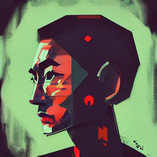 Image similar to Joji profile picture by Fujita, Goro, asymmetrical, dark vibes, Organic Painting , Matte Painting, geometric shapes, easy edges, graffiti, street art:2 by Sachin Teng:4