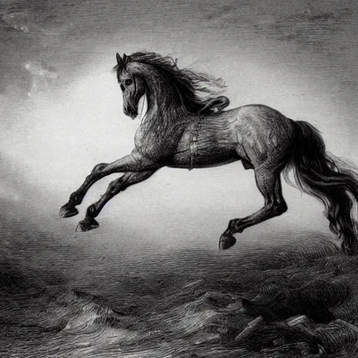 a galloping horse, by gustave-dore | Stable Diffusion | OpenArt