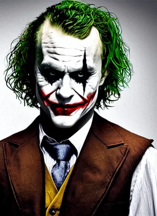Image similar to WHY SO SERIOUS? Heath Ledger as the Joker, movie still, sharp, highly detailed, hollywood movie