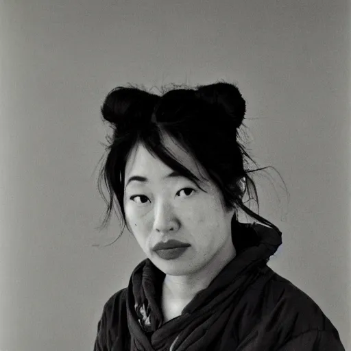 Prompt: a portrait of a character in a scenic environment by Nobuyoshi Araki