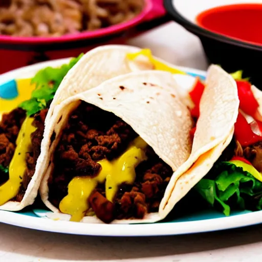 Image similar to fresh, steaming taco, beef taco, stuffed with extras, authentic street taco, sizzling beef