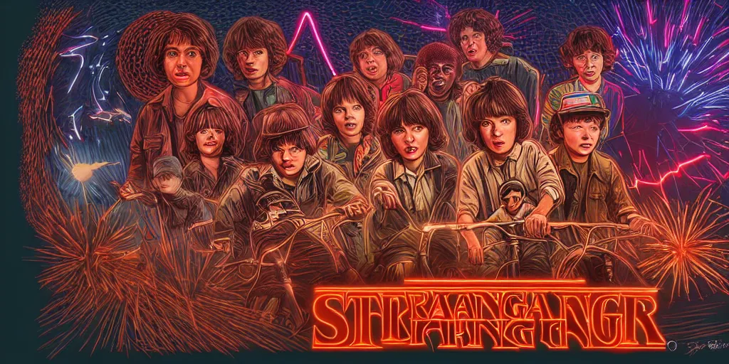Prompt: let's exchange the experience ( ye - oh, ooh, ooh ),, stranger things, demogorgon, cyberwave, vector graphics, cinematic, photorealistic, highly detailed, volumetric lighting