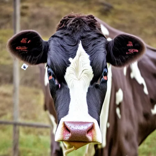 Image similar to a cow with vitiligo