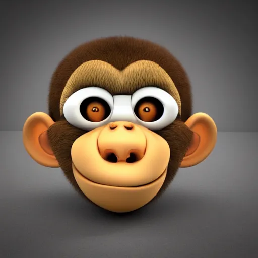 Image similar to fruit that look like a monkey, 3d render, highly detailed, hyper realistic