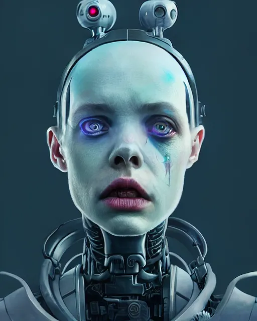 Image similar to highly detailed vfx portrait of a character of a zombie robot, stephen bliss, unrealengine, greg rutkowski, loish, rhads, beeple, makoto shinkai and lois van baarle, ilya kuvshinov, rossdraws, tom bagshaw,