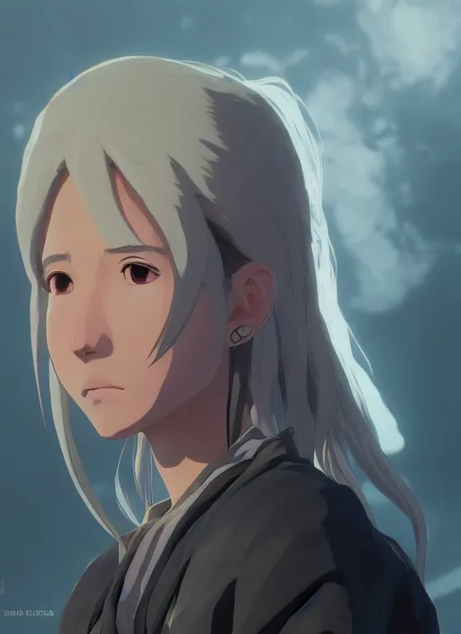 Image similar to celes chere portrait headshot, studio ghibli, sharp, rendered in unreal engine 5, anime key art by greg rutkowski, bloom, dramatic lighting