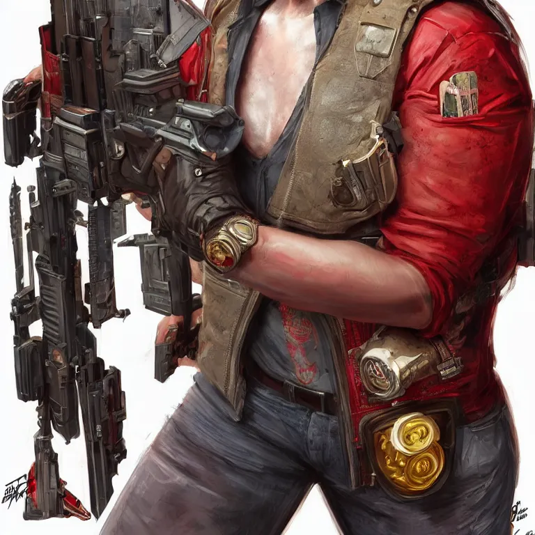 arthur morgan as a blackops assassin. cyberpunk 2077, Stable Diffusion