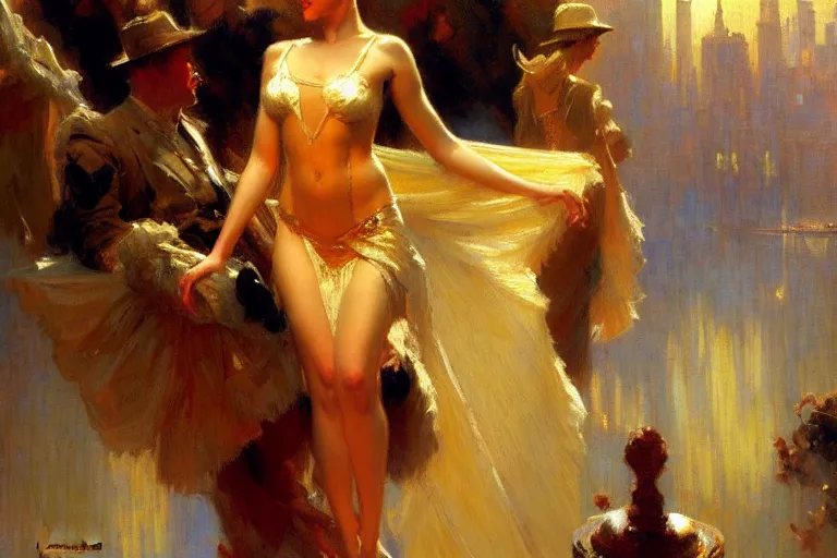 Image similar to artdeco, painting by gaston bussiere, craig mullins, j. c. leyendecker