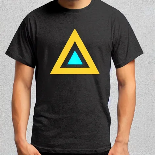 Image similar to a t - shirt design that says echo alternative and has a triangle. alternative rock style. music.