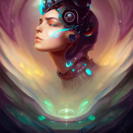 Image similar to portrait of a beautiful cybernetic emanation, by pete mohrbacher and artgerm and wlop, digital art, highly detailed, intricate, fantasy, mystical, Trending on Artstation HQ, deviantart, unreal engine, 4K UHD image