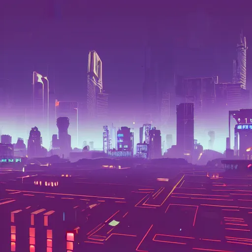 Prompt: distant cyberpunk city skyline silhouette, highly detailed, parallax layer from a gorgeous indie platform game