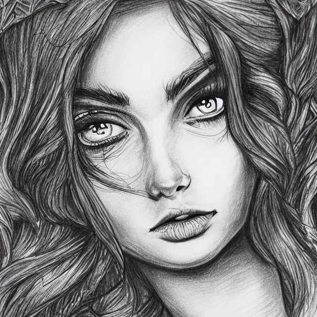 Prompt: a beautiful drawing, hand-drawn, high quality, stunning, trending on Artstation