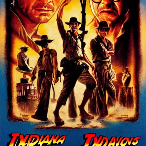 Prompt: indiana jones movie poster