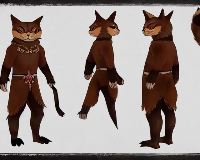 Image similar to king cat character reference sheet, trending on artstation, indie games, digital art