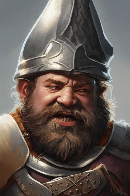 Image similar to dwarf knight portrait, highly detailed, d & d, fantasy, highly detailed, digital painting, trending on artstation, concept art, sharp focus, illustration, global illumination, ray tracing, realistic shaded, art by artgerm and greg rutkowski and fuji choko and viktoria gavrilenko and hoang lap