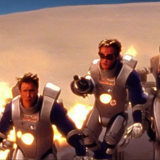 Image similar to film still of the 2001 movie space cowboys