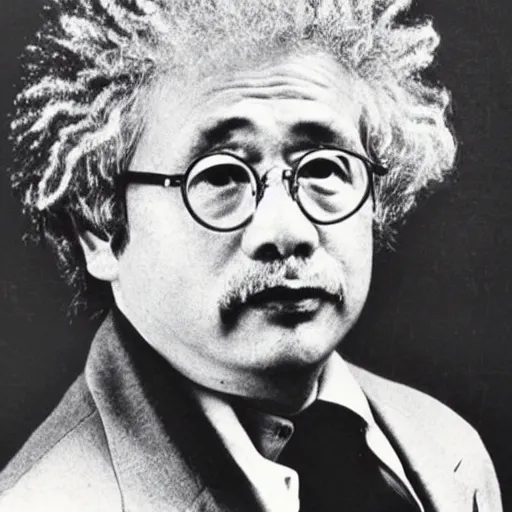 Image similar to asian einstein portrait, 1 9 7 6