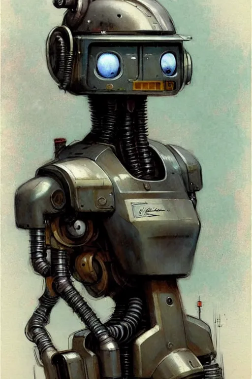 Image similar to ( ( ( ( ( 1 9 5 0 s retro future robot android 1 9 8 0 s robot industrial. muted colors. ) ) ) ) ) by jean - baptiste monge!!!!!!!!!!!!!!!!!!!!!!!!!!!!!!