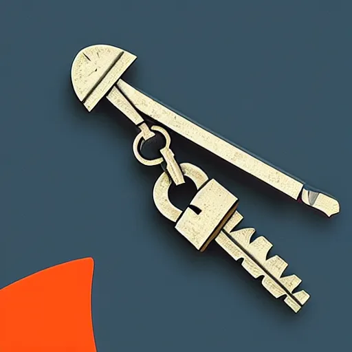 Prompt: a metal key item icon, rpg game inventory item, on the white background