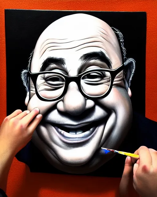 Image similar to painting portrait of danny devito as an egg, cartoon, warm lighting, danny devito has an egg body, movie poster, illustration by bartek fedyczak, erak note, tooth wu, neil richards, kan liu, siwoo kim, jisu choe, trending on art station