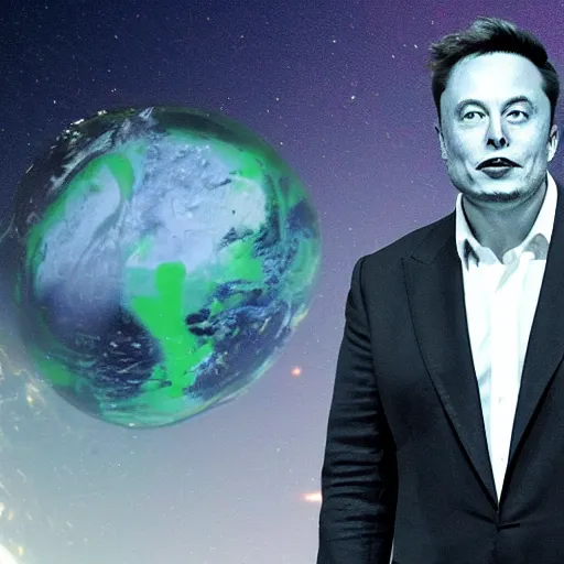 Image similar to Elon musk on the Mars Dollar bill