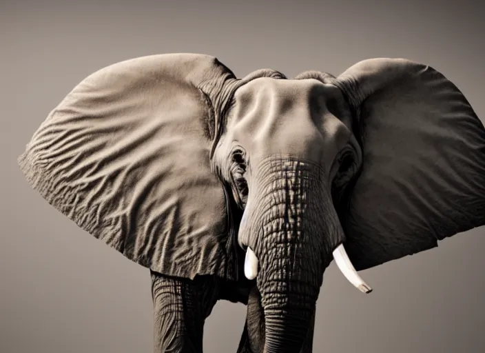 Prompt: photo still of elephant, 8 k, studio lighting bright ambient lighting key light, 8 5 mm f 1. 8