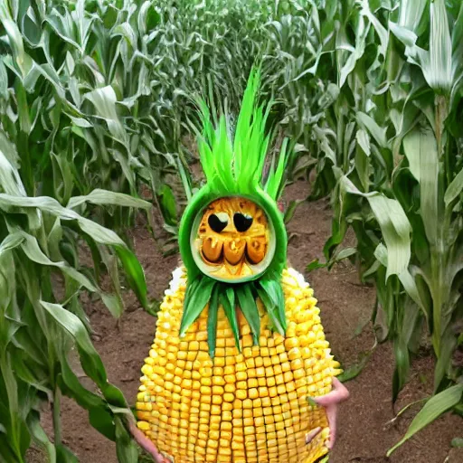 Prompt: corn monster,