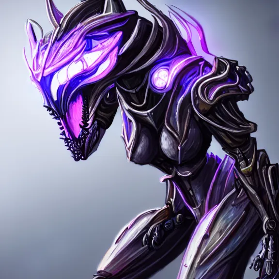 Image similar to extremely detailed front shot of a giant beautiful stunning goddess anthropomorphic hot robot mecha female dragon, silver sharp streamlined armor, detailed hot mawshot, glowing Purple LED eyes, standing elegantly, eating and swallowing a tiny human, food pov, micro pov, vore art, dragon art, warframe fanart, Destiny fanart, macro art, furry art, furaffinity, DeviantArt, Eka's Portal, G6