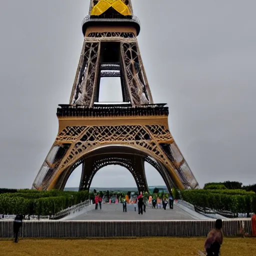 Image similar to the effeil tower made of cheese