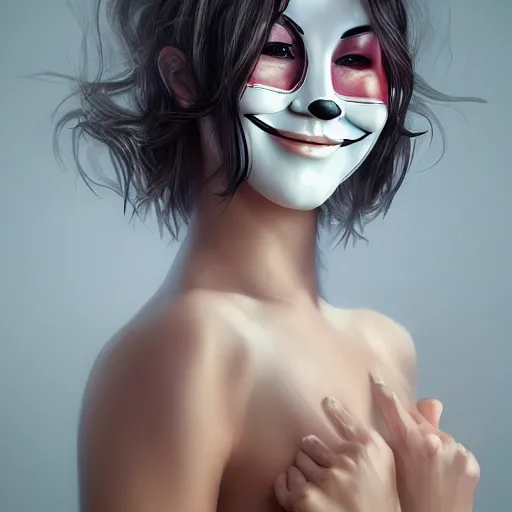 Prompt: anonymous as a sudoku puzzle, award winning creature portrait photography, extremely detailed, artstation, 8 k, sensual lighting, incredible art, wlop, artgerm