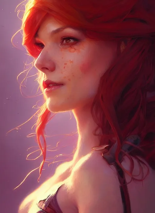 Image similar to portrait of mary jane from spider - man, digital art by artgerm and greg rutkowski, gaston bussiere, sakimi chan and android jones and karol bak, cinematic lighting, trending on artstation, volumetric dust, intricate, elegant