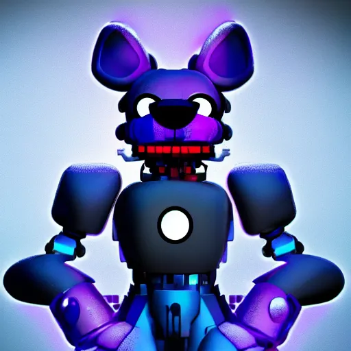 Prompt: FNAF bonnie in the style of Cyberpunk