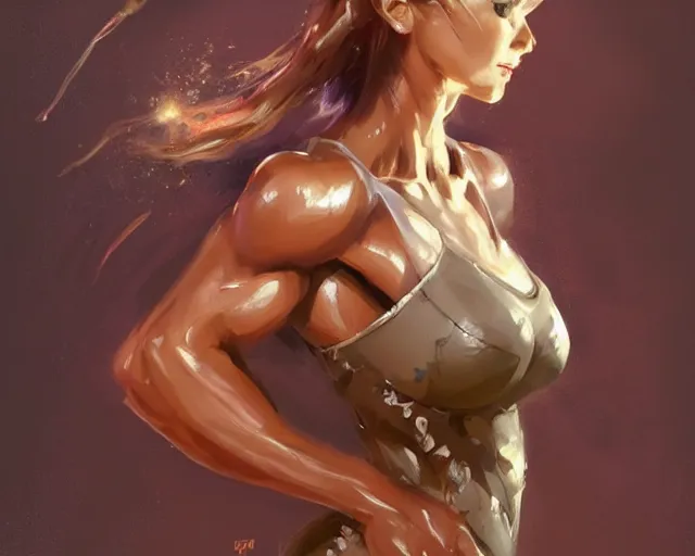 Image similar to portrait of samus aran as a very attractive happy female bodybuilder wearing wedding dress, elegant, fantasy, hd shot, digital portrait, beautiful, artstation, comic style, by artgerm, guy denning, jakub rozalski, magali villeneuve and charlie bowater