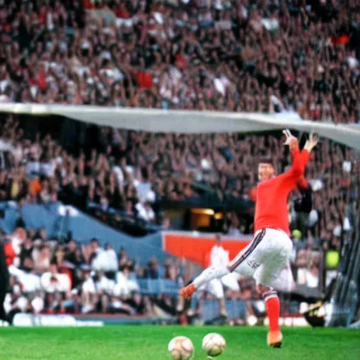 Prompt: David Beckham bicycle kick