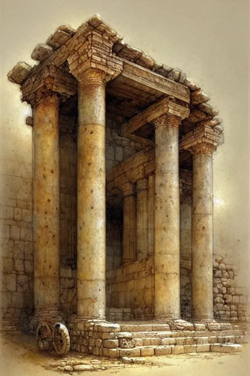 Image similar to (((((ancient israel roman temple . muted colors.))))) by Jean-Baptiste Monge !!!!!!!!!!!!!!!!!!!!!!!!!!!