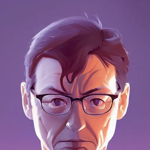 Image similar to face icon stylized minimalist michael crichton, loftis, cory behance hd by jesper ejsing, by rhads, makoto shinkai and lois van baarle, ilya kuvshinov, rossdraws global illumination