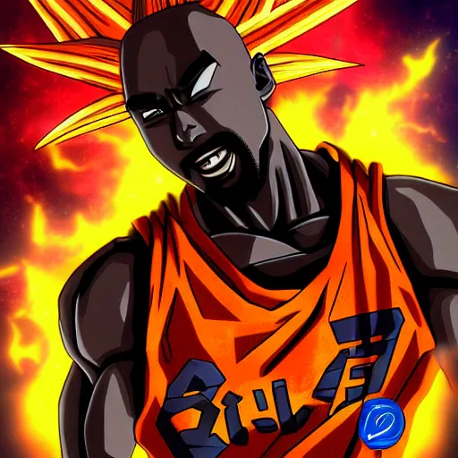 AI Art Generator: Roblox gfx goku with a basketball