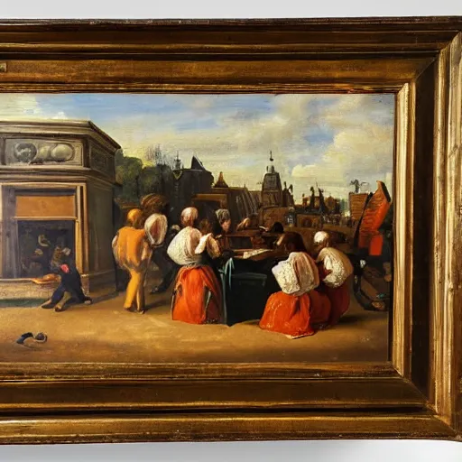 Image similar to Dutch oil painting from the 1600s, 7gün ayran on a table